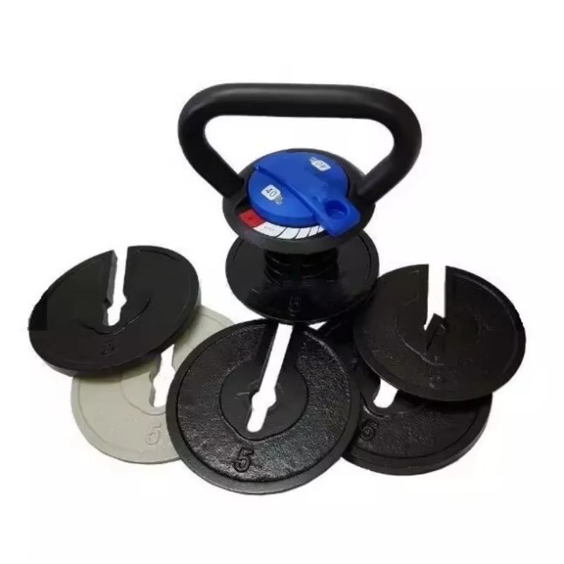 Dumbbell Set - DUTRIEUXConjunto de kettlebell redondo cromado ajustável,