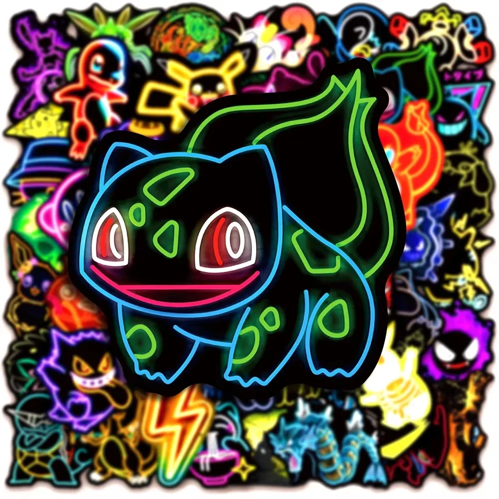 100 Adesivos Neon Pokémon à Pr - Skateboard avaliação e preço